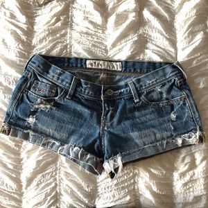 Hollister low rise cuffed shorts